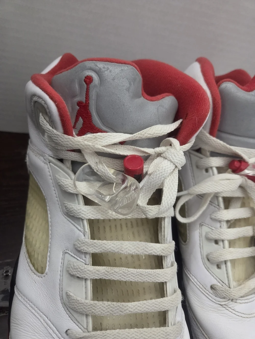 Nike Air Jordan Retro 5 Fire Red Basketball Sneakers In Size 14